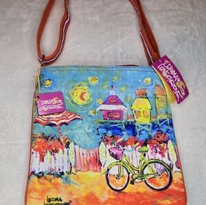 Leoma Lovegrove Crossbody Shoulder Bag Artsy Florida Girl Bike Purse
